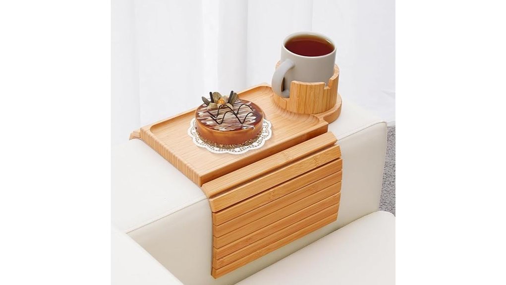 couch arm tray with cupholder