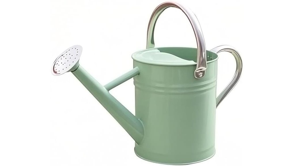 cream green stainless can