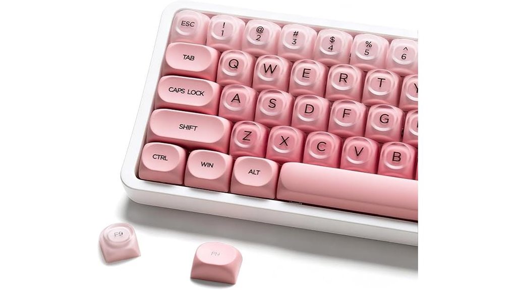 creamy pink jelly keycaps