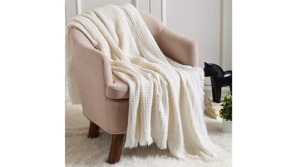 crevent boho knitted blanket