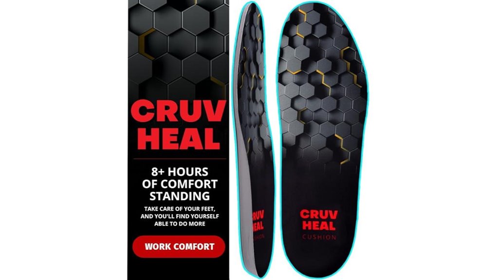 cruvheal black anti fatigue insoles