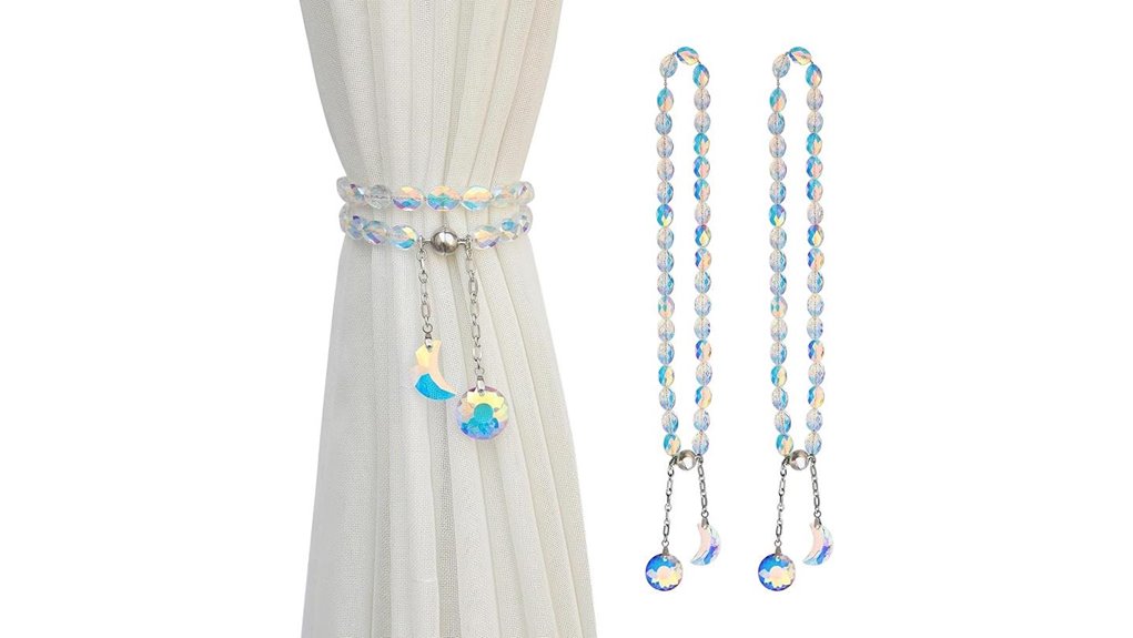 crystal bead tiebacks sun moon