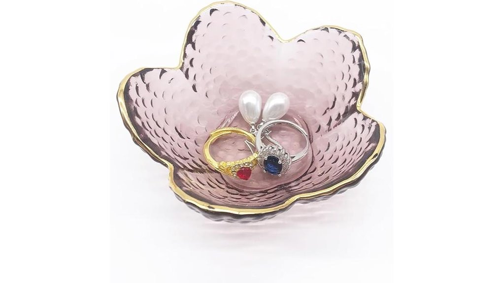 crystal ring dish and holder
