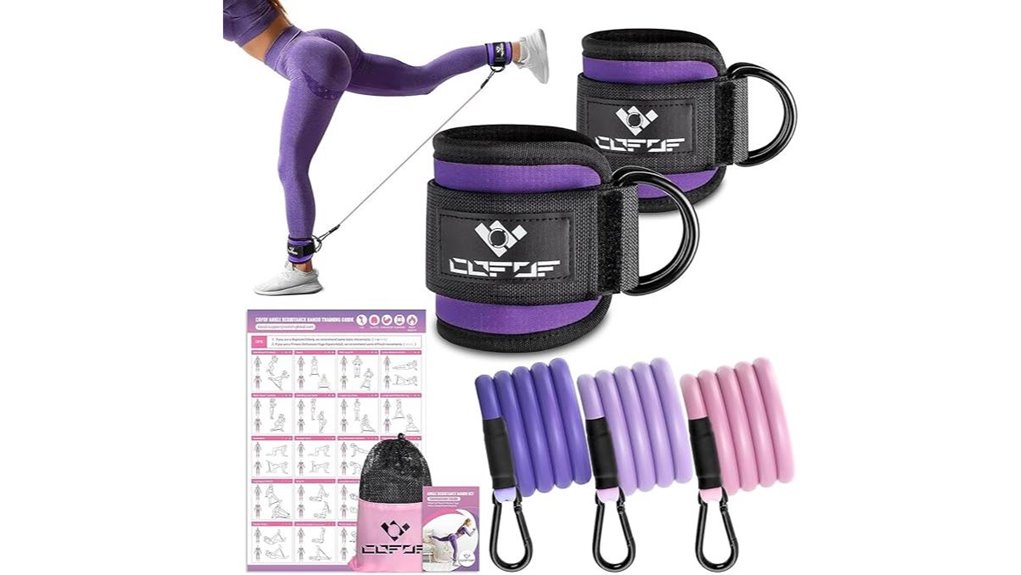 cuffed ankle resistance bands