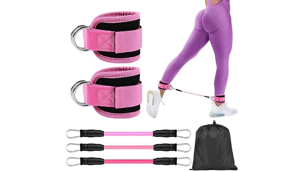 cuffed ankle resistance bands