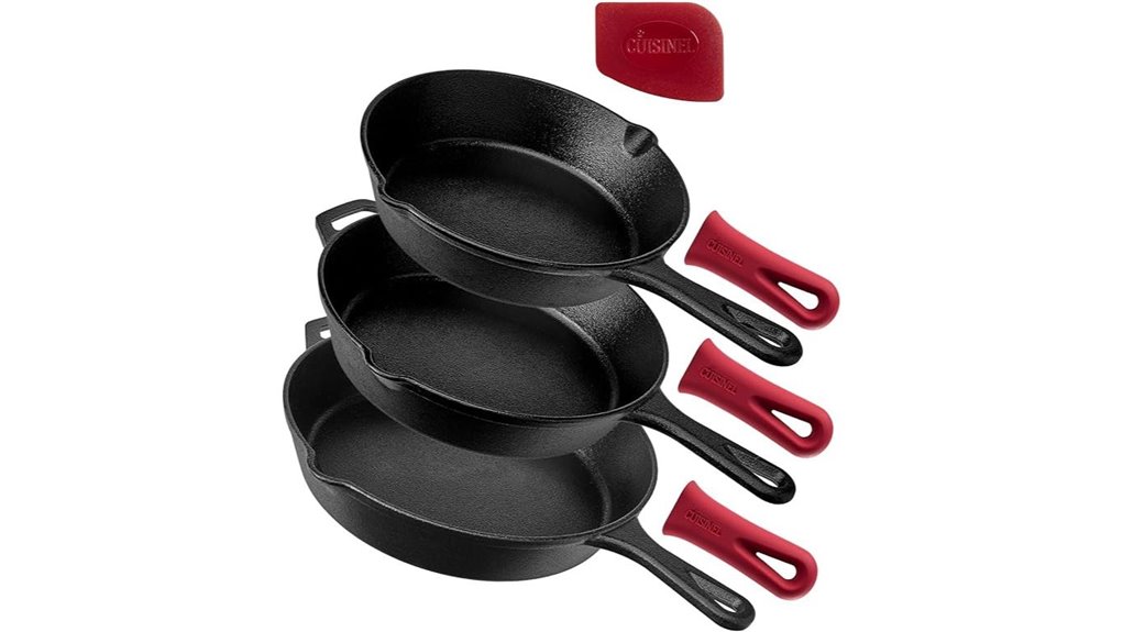 cuisinel cast iron skillet set
