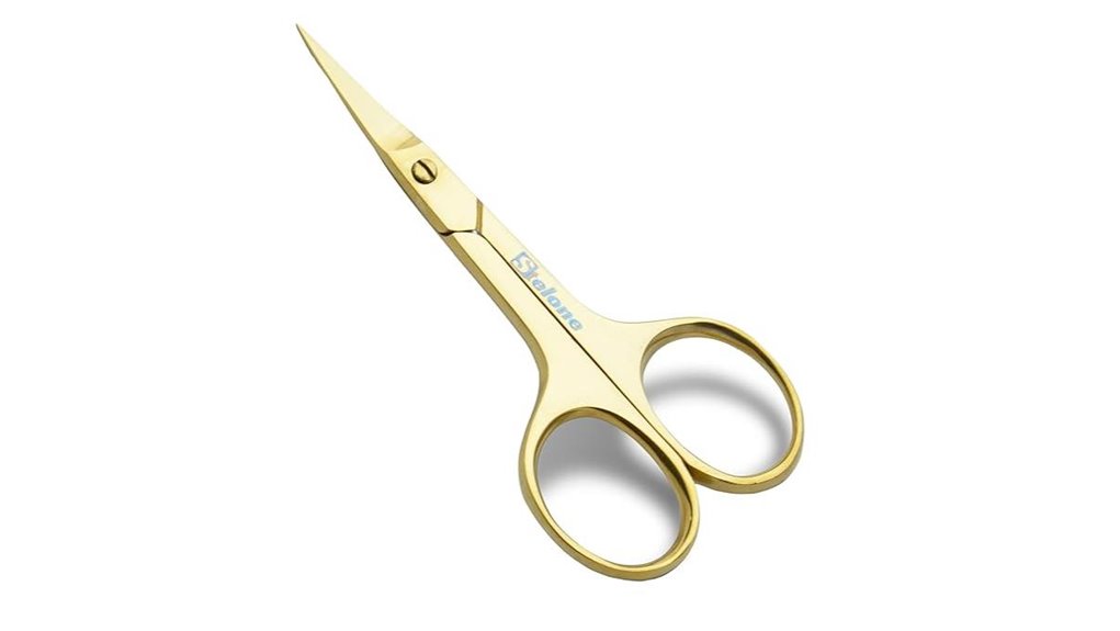 curved stainless eyebrow scissors