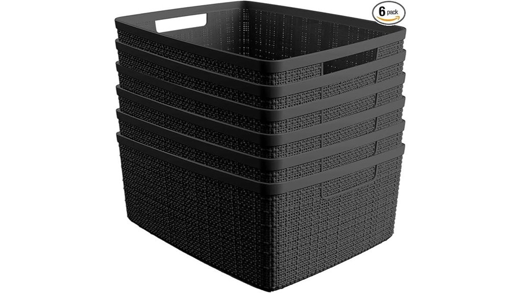 curver 6 pack jute baskets