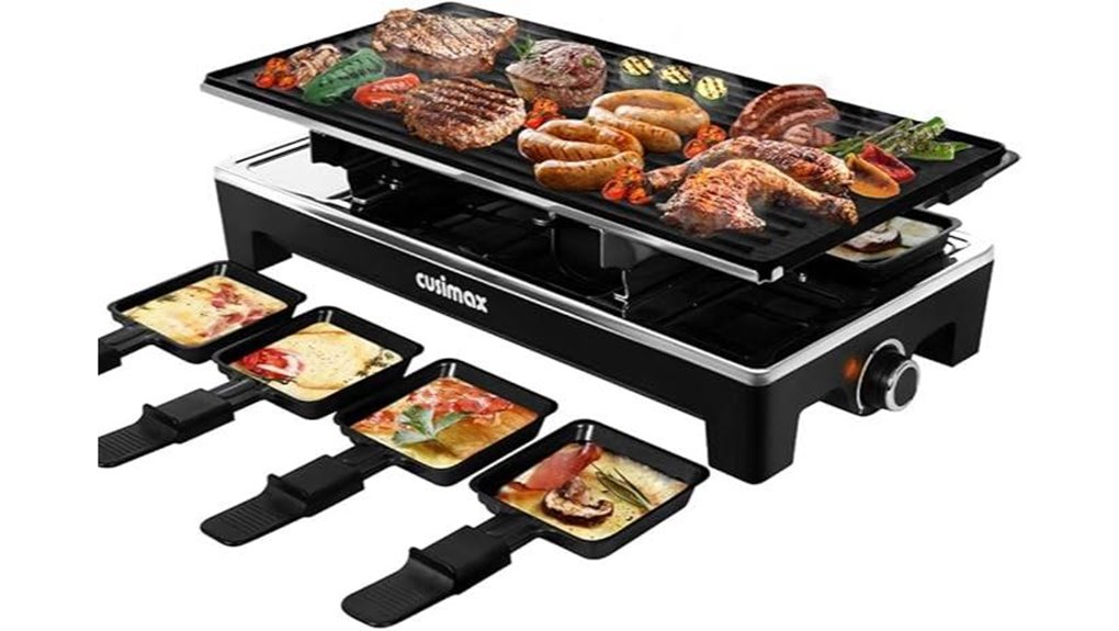 cusimax 2 in 1 raclette grill