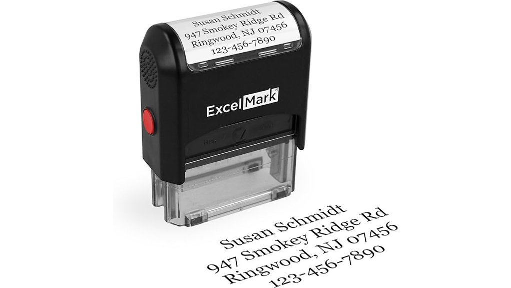 custom clear self inking stamp