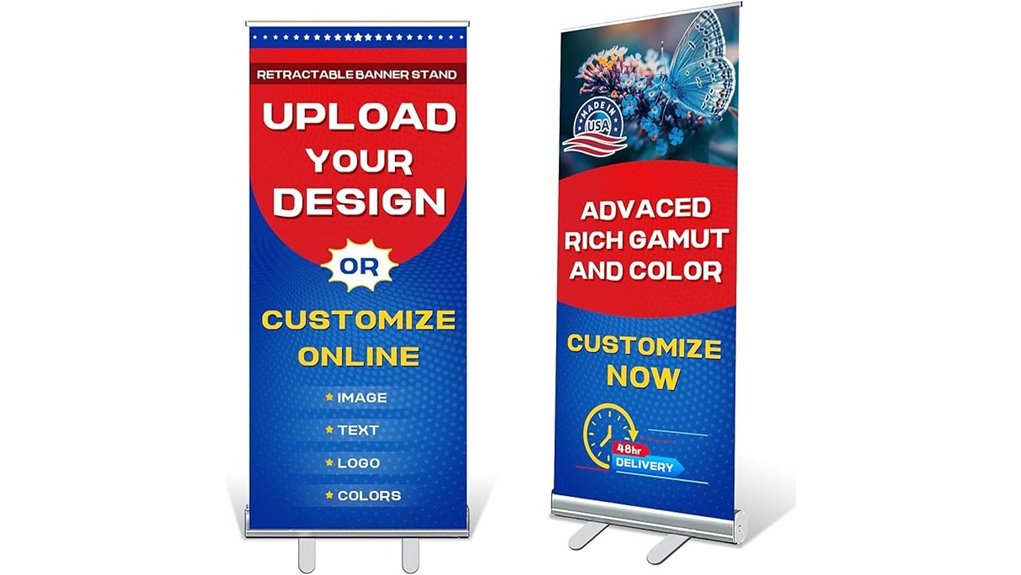 custom retractable aluminum banner
