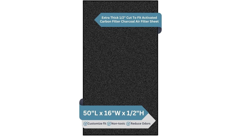 cut to fit 16x50 activated carbon