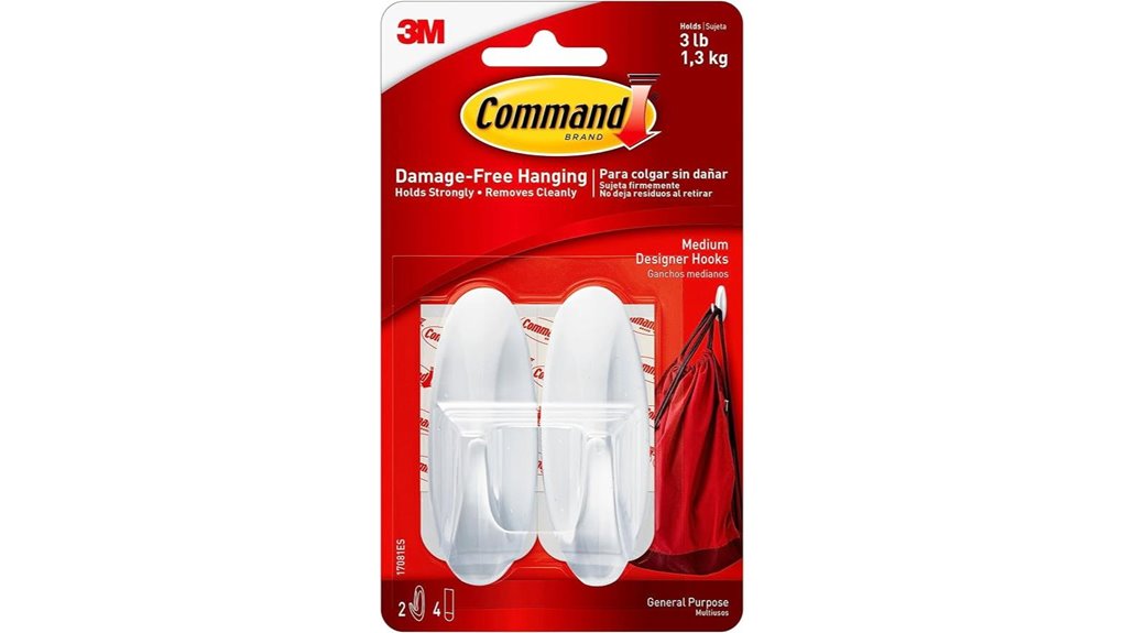 damage free command hooks 3 lb