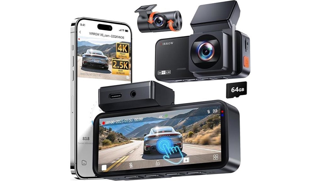 dash cam 4k 2 5k wifi