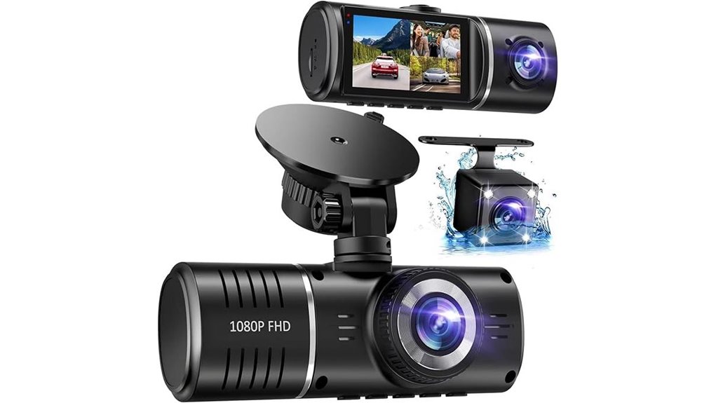 dash cam front rear 1080p