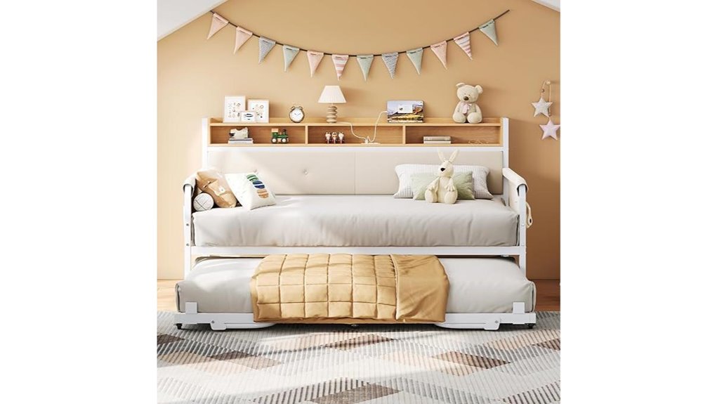 daybed with trundle and charging station