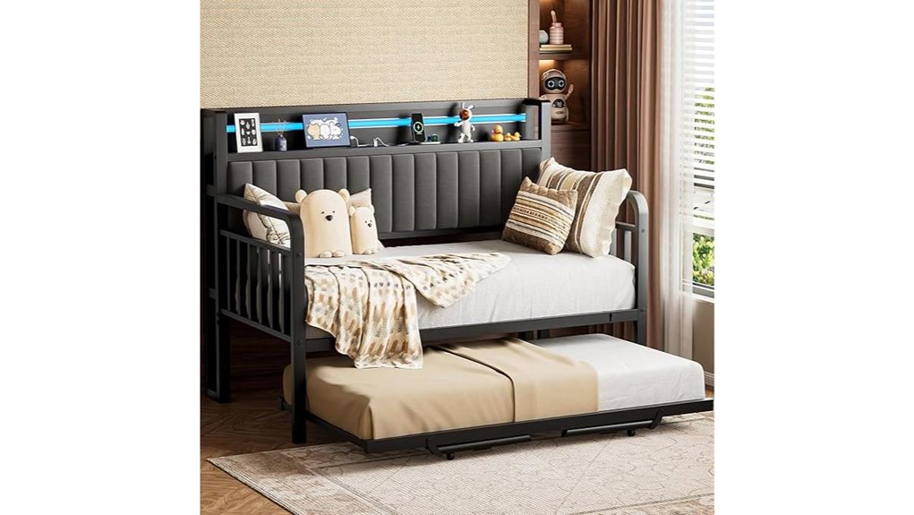 daybed with trundle and storage