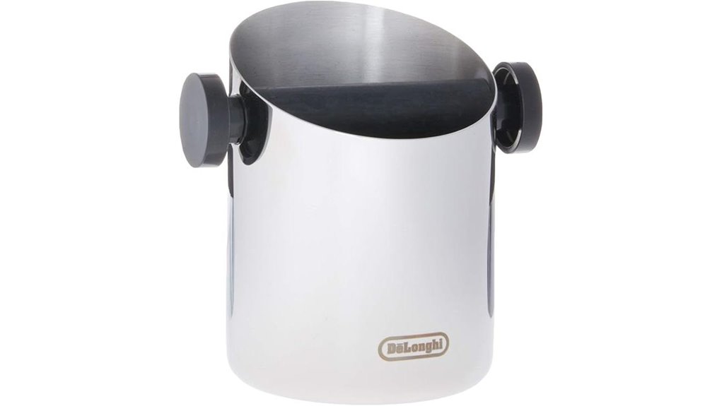 de longhi stainless steel knock box