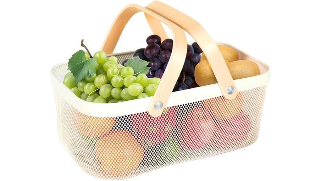 delicate metal mesh basket
