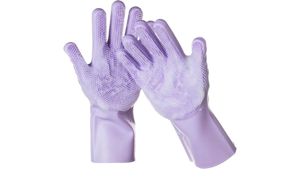 delomo purple grooming gloves