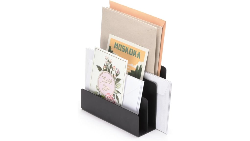 desktop 3 slot letter organizer