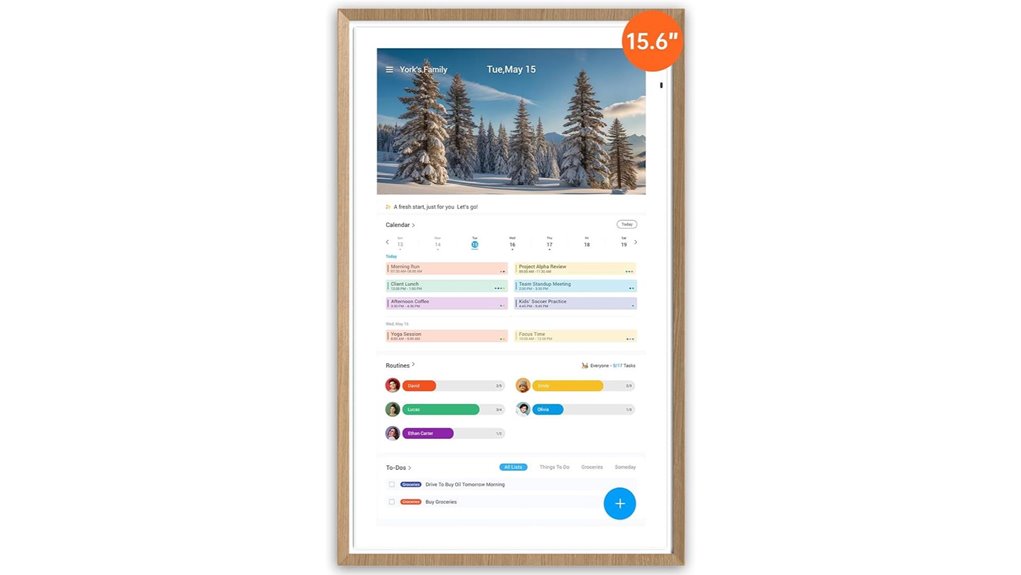 digital 15 6 inch touchscreen calendar