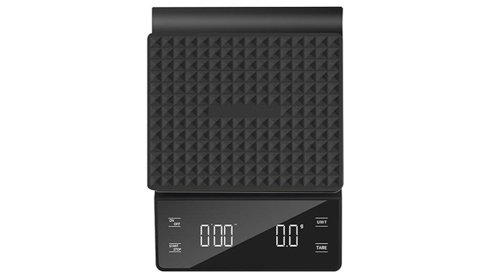 digital coffee timer scale with tare