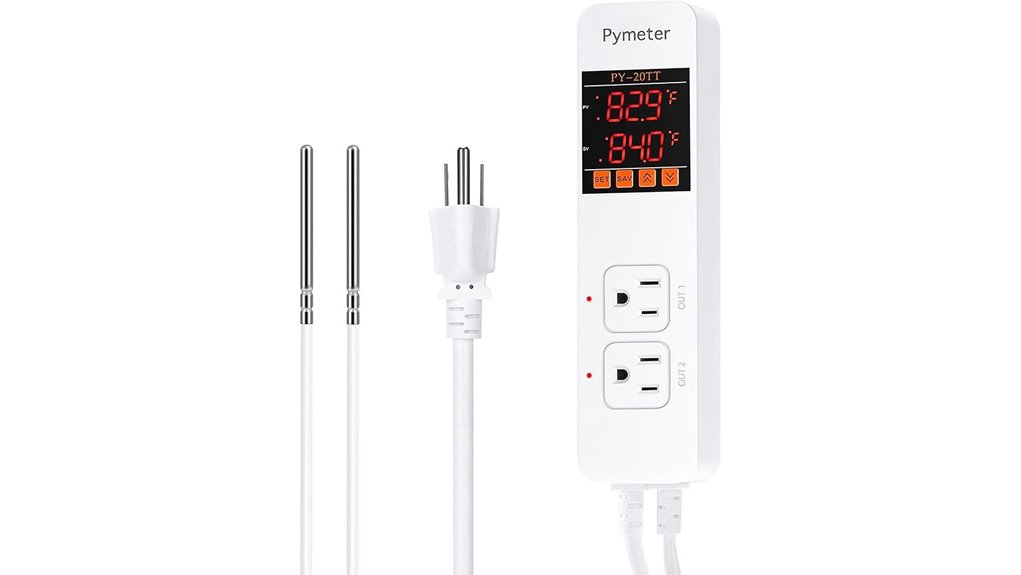 digital dual probe thermostat outlet