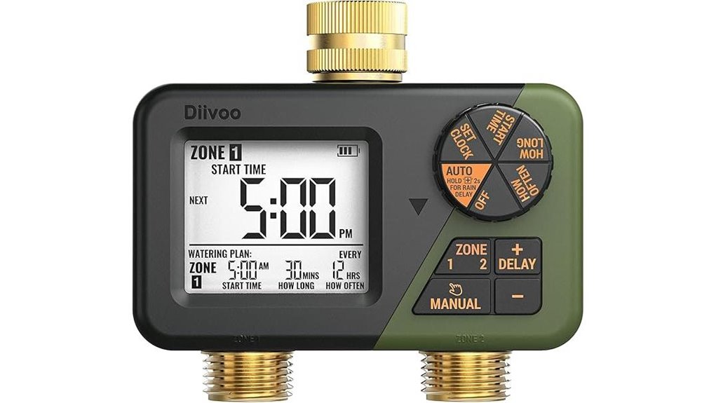 diivoo 2 zone ip66 timer