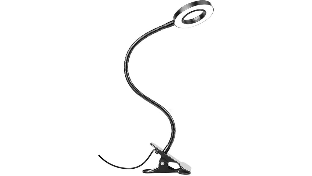 dimmable black clip lamp