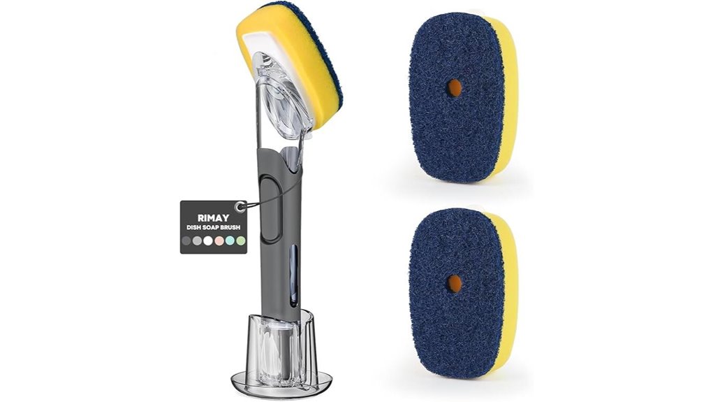 dish brush with dispenser set