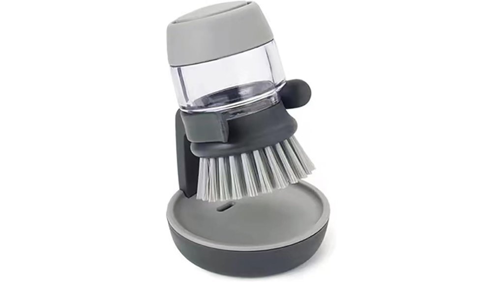 dish brush with soap dispenser