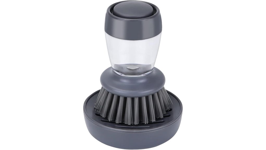 dish brush with soap dispenser