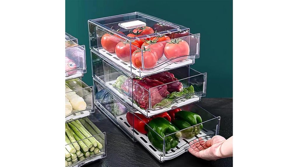 diskary two drawer fridge organizers