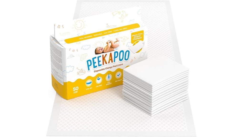 disposable baby changing pad liners 50 pack