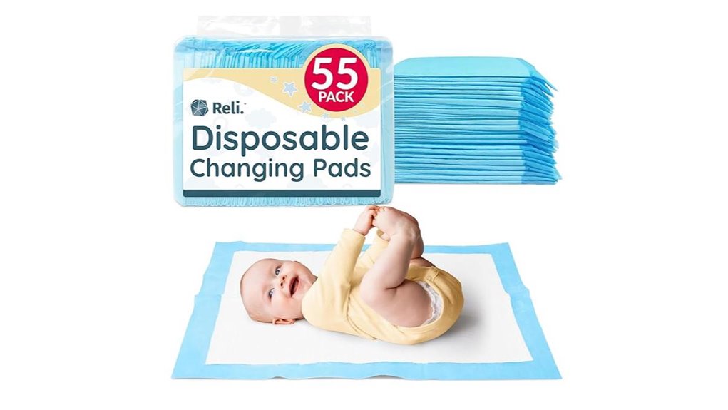 disposable baby changing pads 55 pack