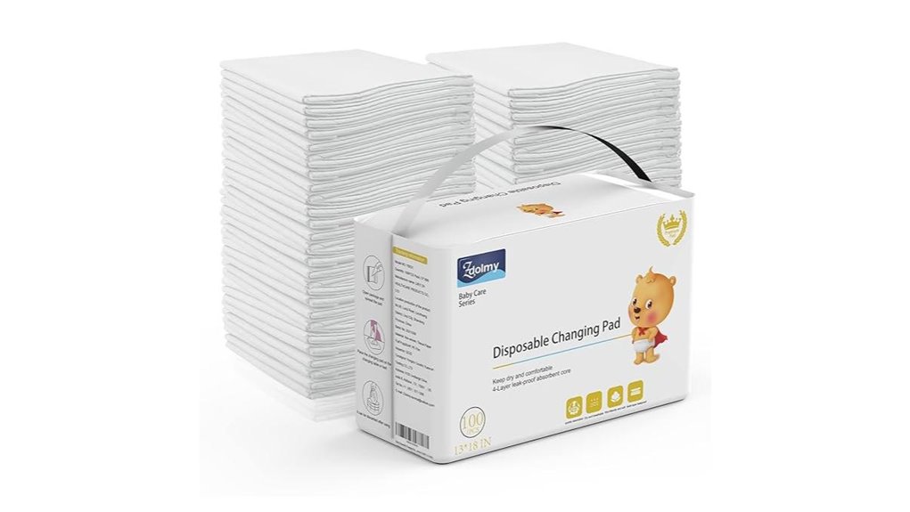 disposable changing pad liners 100 pack ultra absorbent waterproof