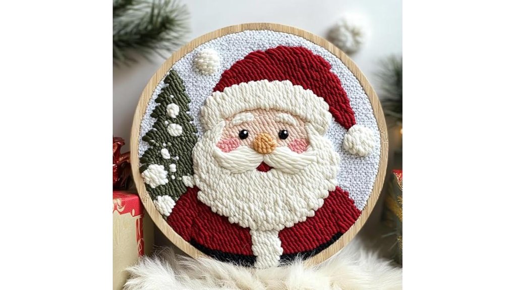 diy santa punch needle