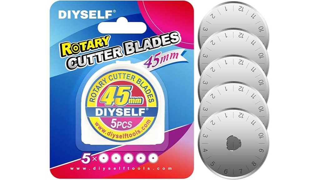 diyself 45mm rotary cutter blades 5 pack