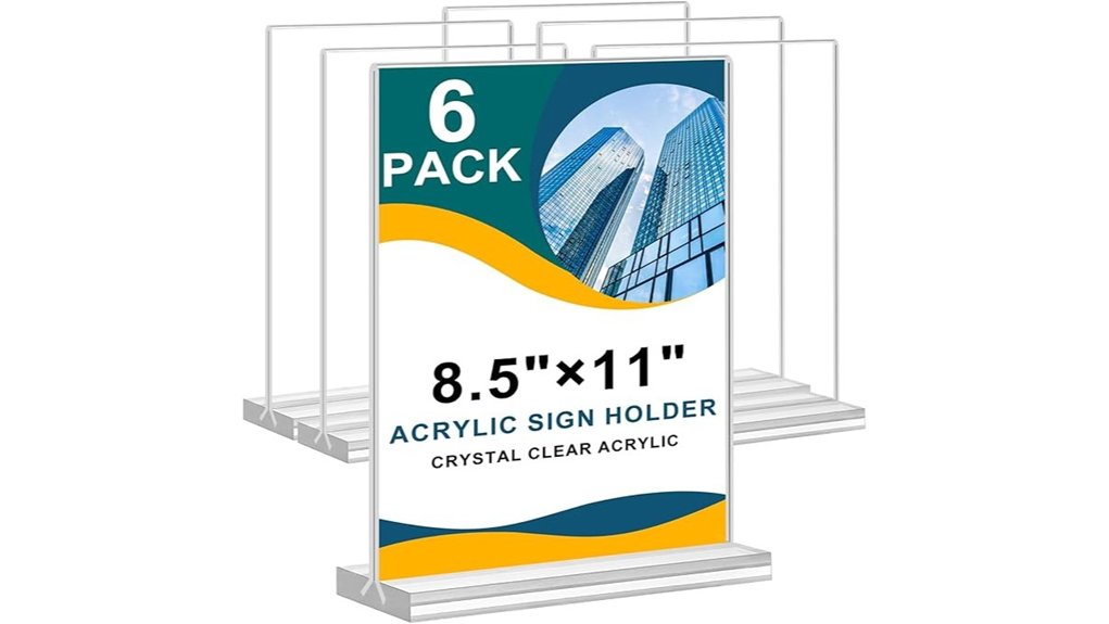 double sided acrylic sign holders