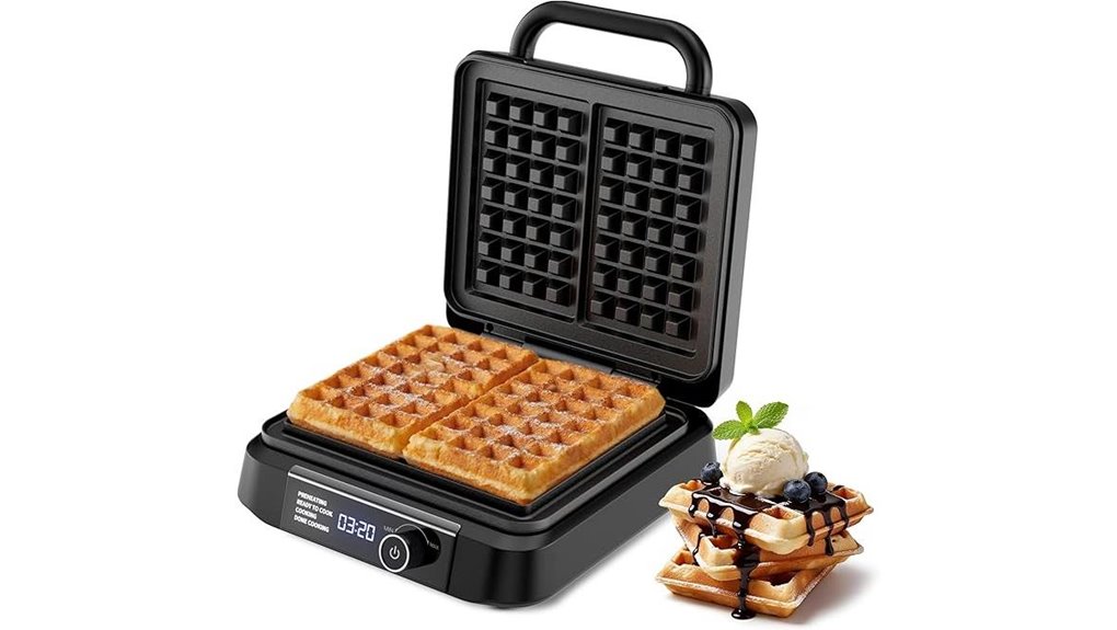 dual 1400w belgian waffle