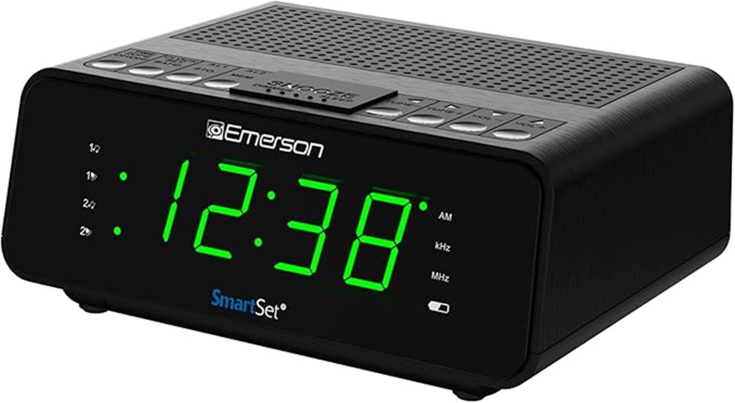 dual alarm am fm radio