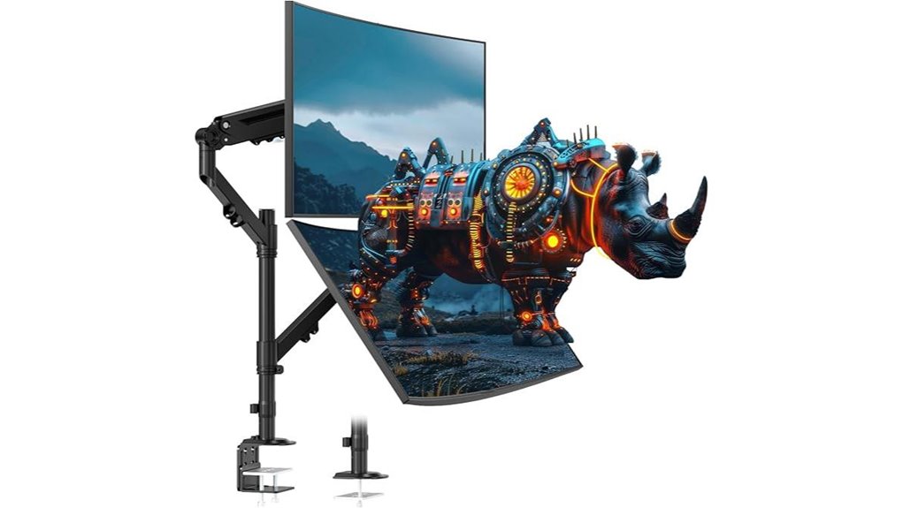 dual arm dual monitor mount
