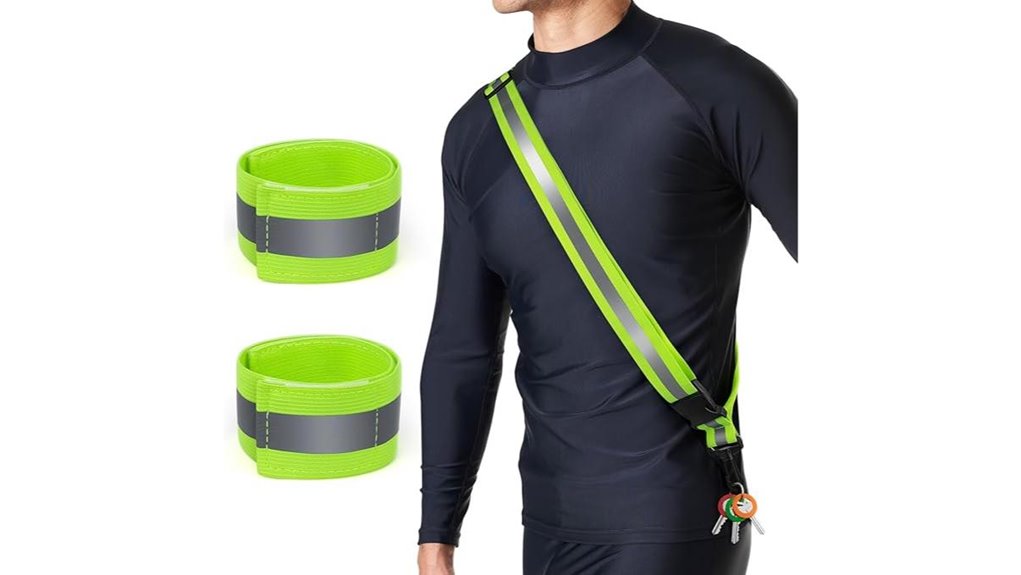 dual arm reflective walking sash