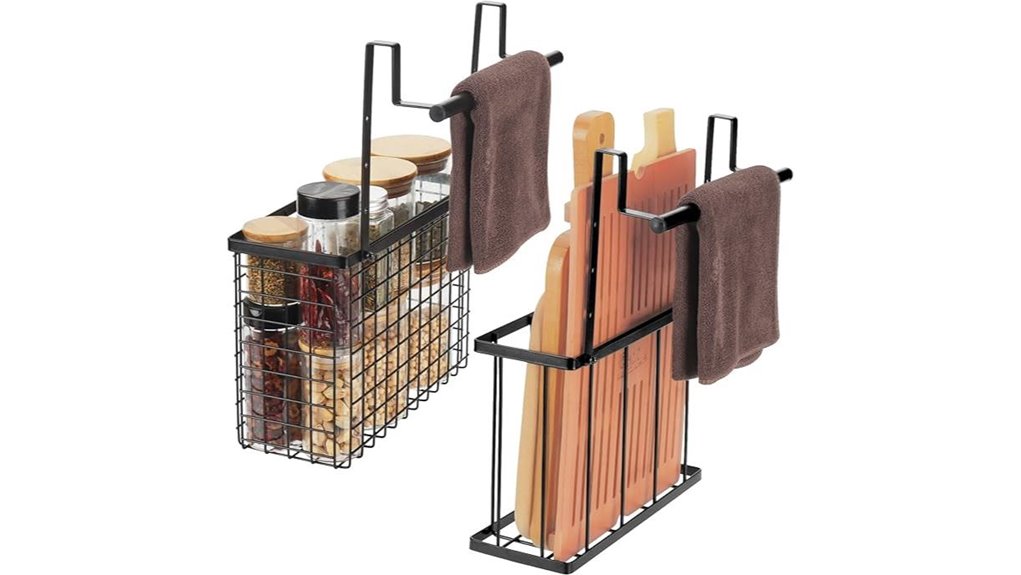 dual door towel organizer