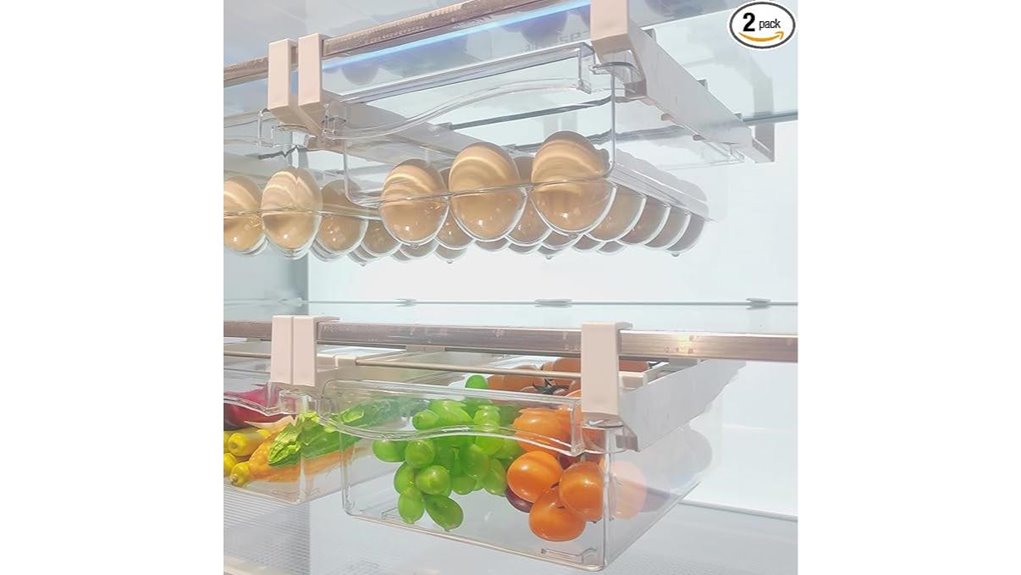 dual fridge egg drawers