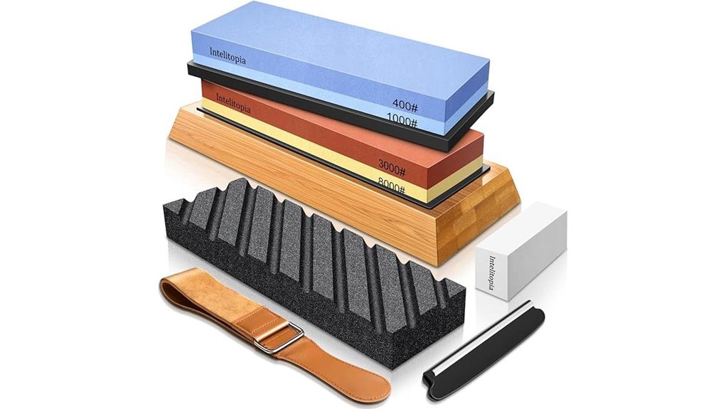 dual grit knife strop set