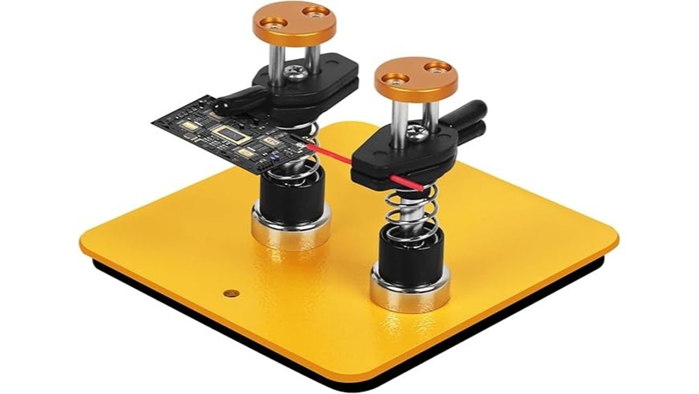 dual head magnetic soldering clamp