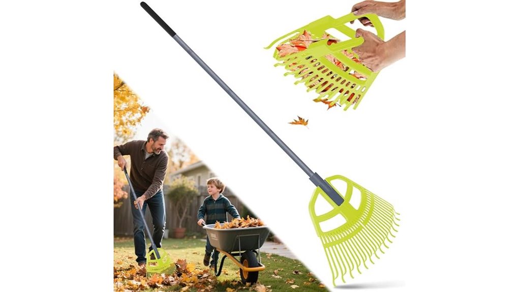 dual leaf rake scoops