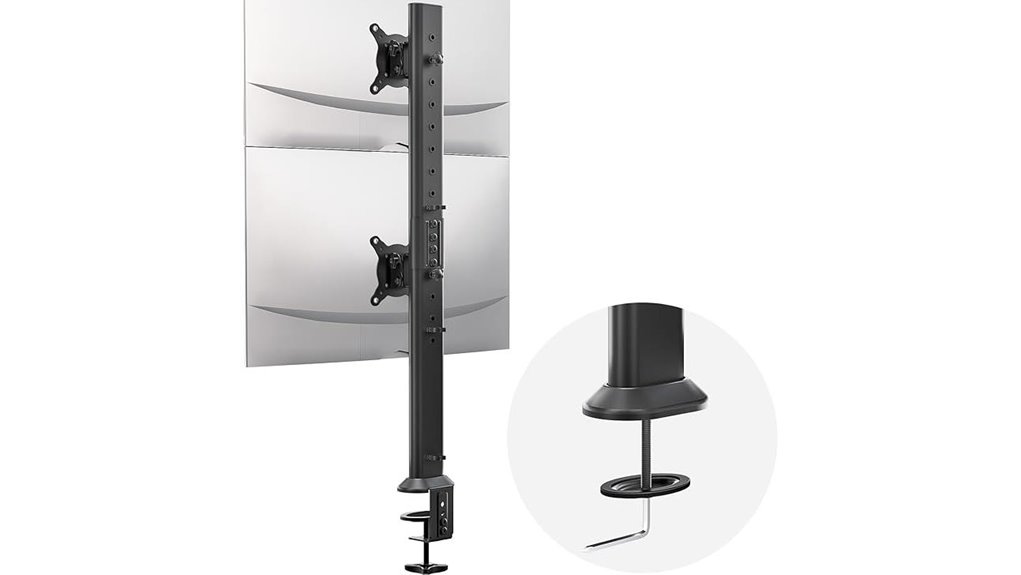 dual monitor vertical articulating mount